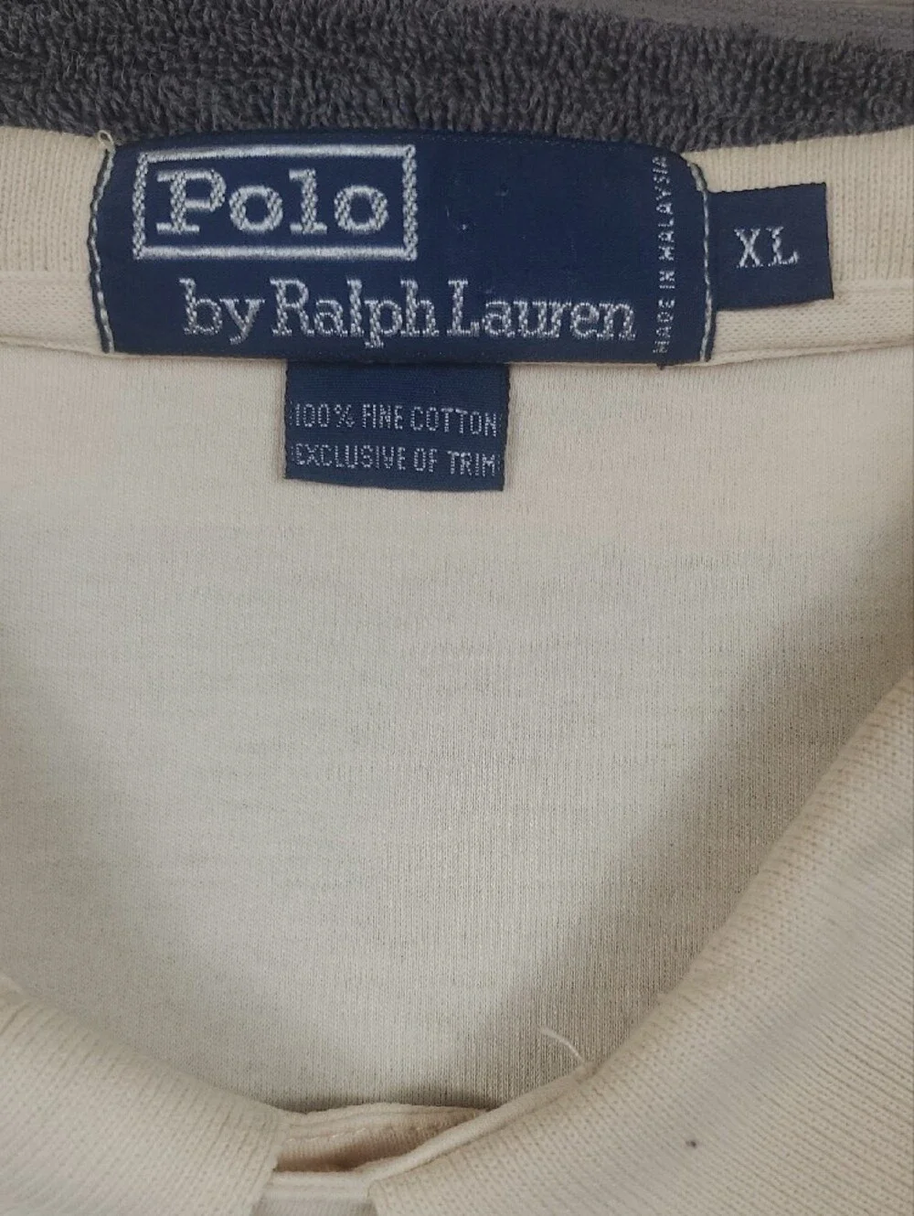 Polo Ralph Lauren XL Soft Yellow 100% Cotton Hockey Logo Polo Short Sleeve